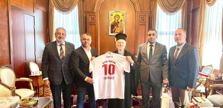 BEKİR AYAZ’DAN FENER RUM PATRİĞİ 1. BARTHOLOMEOS’A NEZAKET ZİYARETİ